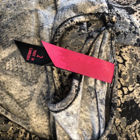 Pure Energy Snakeprint Tank Top Blouse - Picture 5 of 5